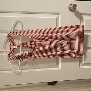 Red and white striped tank top